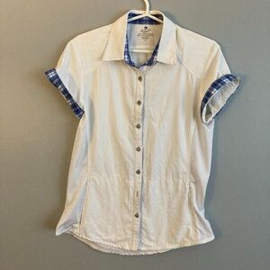 Kuhl Women's White Button
Up Shirt Sleeve Size Small